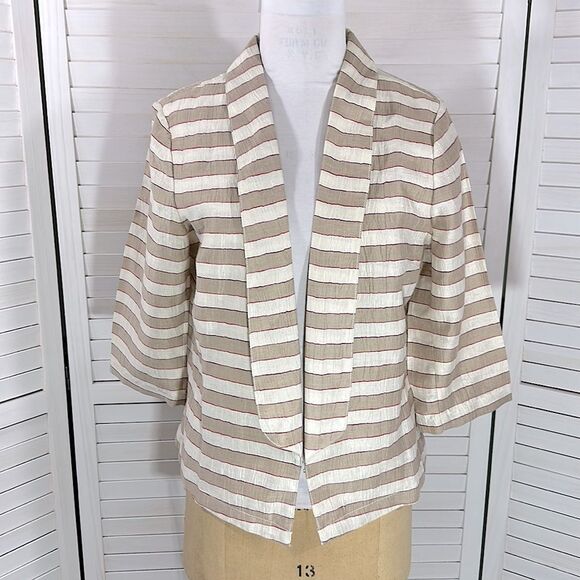 LOFT Linen Blazer Size 14 Jacket Blend Lightweight - Picture 2 of 11